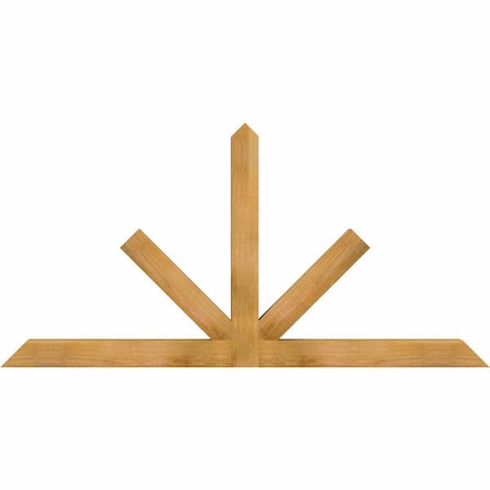 Ekena Millwork Saratoga Rough Sawn Timber Gable Bracket, Western Red Cedar, 72"W x 36"H x 4"D x 4"F, 12/12 Pitch GBW072X36X0404SAR00RWR